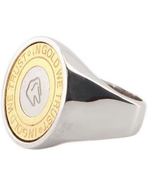 In Gold We Trust Signet Ring - Metallic