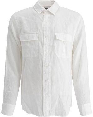 Vince Linen "Utility" Shirt - White