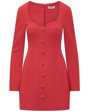 Rebecca Vallance Red Buttoned Short Dress