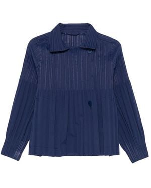Pleats Please Issey Miyake Coats - Blue