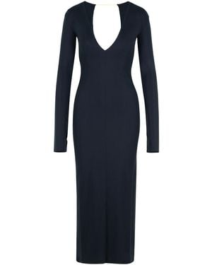 MM6 by Maison Martin Margiela Black Polyamide Blend Dress - Blue