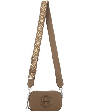 Tory Burch Mini "Miller" Shoulder Bag - Natural