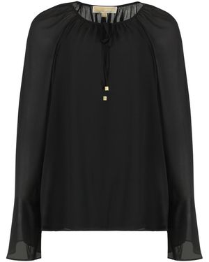 MICHAEL Michael Kors Crêpe Blouse - Black