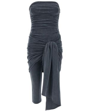 Alexander Wang Vintage Effect Stretch Jumpsuit With Knot Detail - Blue
