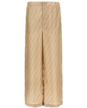 Fendi Printed Silk Pyjama Pant in Natural for Men Lyst UK