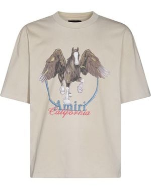 Amiri Cotton T-Shirt - Natural