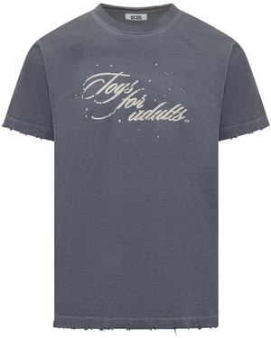 Gcds T-Shirt With Toys For Adults Print - Gray