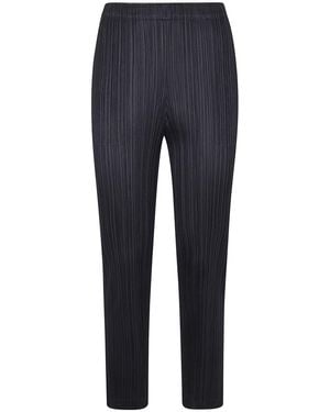Pleats Please Issey Miyake Thicker Bottoms 1 Trousers Regular Leg - Blue