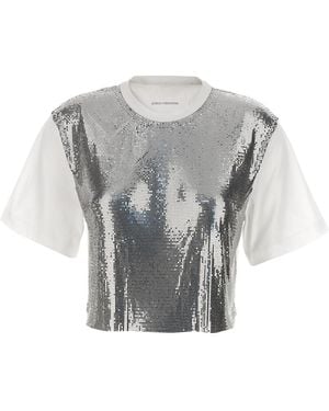 Rabanne Metal Mesh T-shirt Silver - Gray