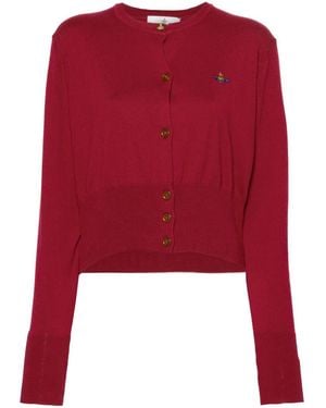 Vivienne Westwood Cotton And Cashmere Cropped Cardigan - Red