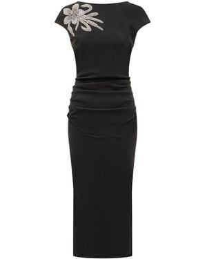 La Petite Robe Di Chiara Boni "Hesup Rc" Midi Zp Jersey Dress - Black