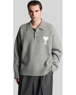 Ami Paris Polo - Grey