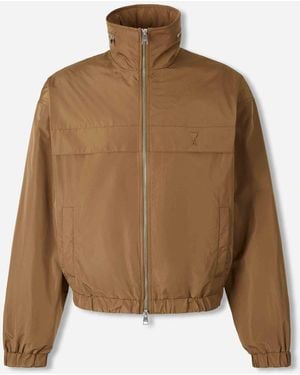 Ami Paris Technical Jacket Logo - Brown
