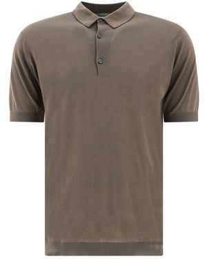 John Smedley Polo Shirts - Brown