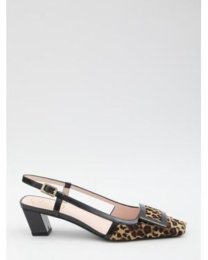 Roger Vivier Belle Vivier Pony Slingback Court Shoes - White