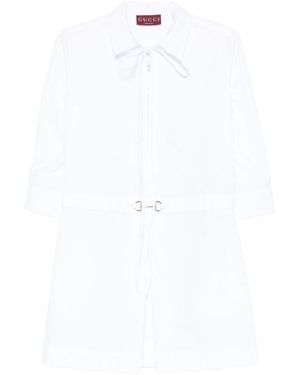 Gucci Cotton Short Dress - White