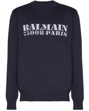 Balmain Logo Jumper - Blue