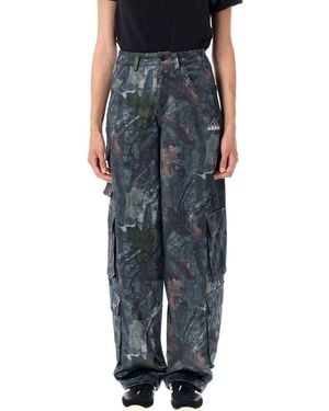 adidas Originals Satin Printed Cargo Pant - Blue