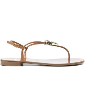 Giuseppe Zanotti Atlantide Thong Sandals - Natural
