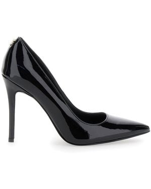 Pinko 'Juliette' Stiletto Court Shoes With Logo Detail - Black