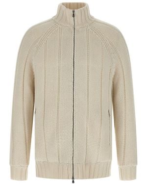Brunello Cucinelli Knitted Down Jacket - Natural