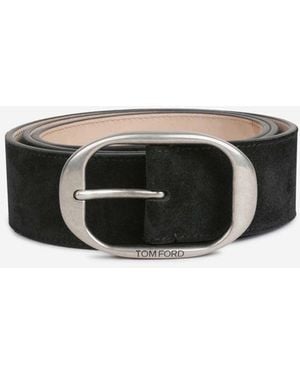 Tom Ford Leather Belt - White
