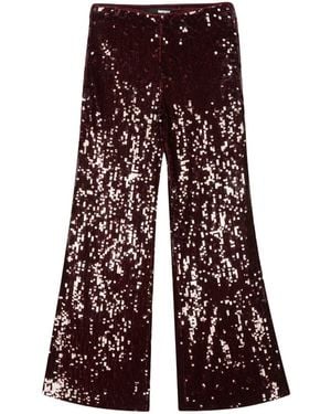 ROTATE BIRGER CHRISTENSEN Sequins Low Waist Trousers - Red