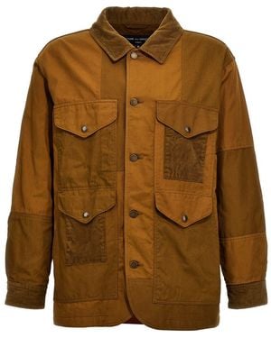 Comme des Garçons Ribbed Velvet Insert Canvas Jacket - Brown