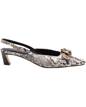 Michael Kors Leather Slingbacks - Natural