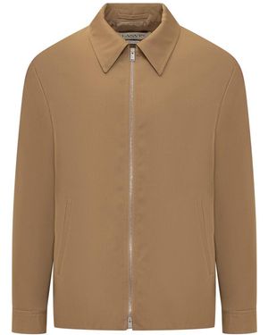 Lanvin Tailored Blouson With Logo - Brown