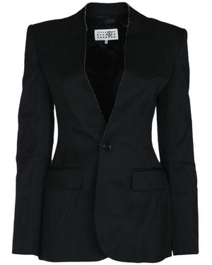 MM6 by Maison Martin Margiela Single-Breasted Blazer - Black
