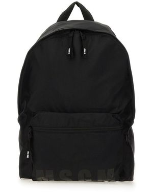 MSGM Backpack With Logo - Black