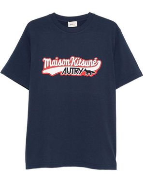 Maison Kitsune X Autry T-shirts - Blue