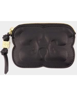 Ganni Butterfly Compact Wallet - Black