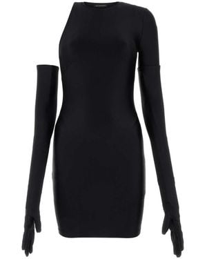 Balenciaga Stretch Nylon Mini Dress - Black