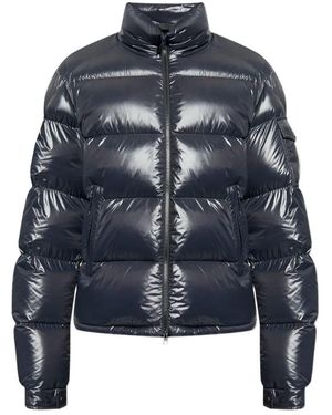 Moncler Levitha Hooded Short Down Jacket - Blue