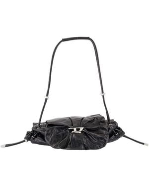 DIESEL Scrunch-D Small Shoulder Bag - Black