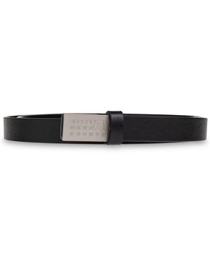 MM6 by Maison Martin Margiela Number Logo Belt in Black for
