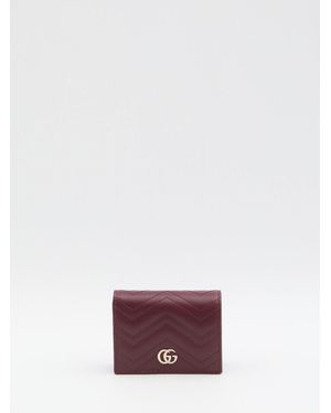 Gucci Gg Marmont Foldable Wallet - Purple
