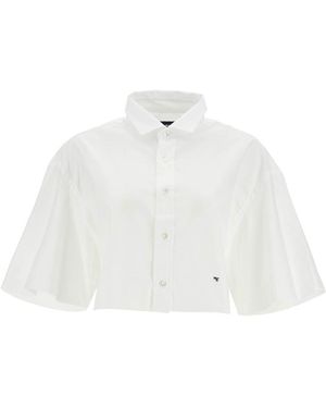 HOMME GIRLS Oversized Cotton Shirt - White