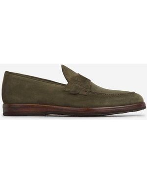 Bontoni Riviera Suede Loafers - Green