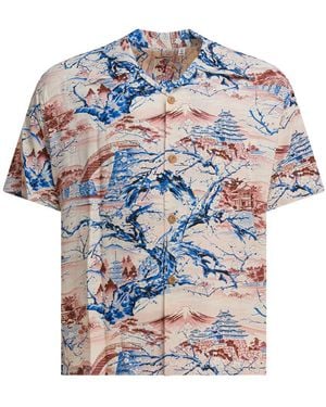 Sun Surf "Scenery Of Japan" Shirt - Blue