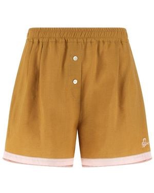 Marni Linen Shorts - Yellow