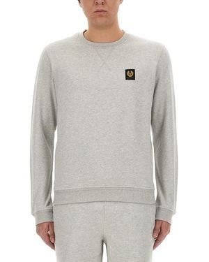 Belstaff Sweatshirt With Logo Patch - Grey