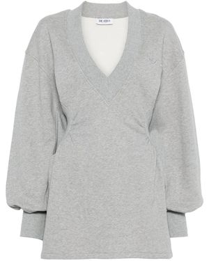 The Attico Short V-Neck Dress - Gray