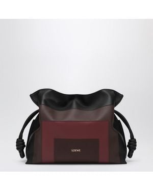 Loewe Medium Flamenco Clutch Bag/Burgundy - Brown