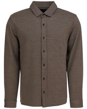 Vince Houndstooth Shirt - Brown