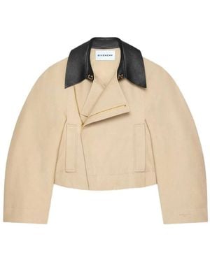 Givenchy Cropped Cotton And Wool Caban - Natural