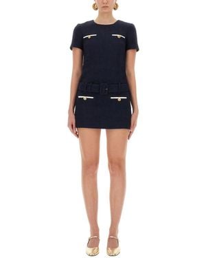 Self-Portrait Mini Boucle Dress - Blue