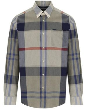 Barbour Harris Bleached Pine Tartan Shirt - Blue